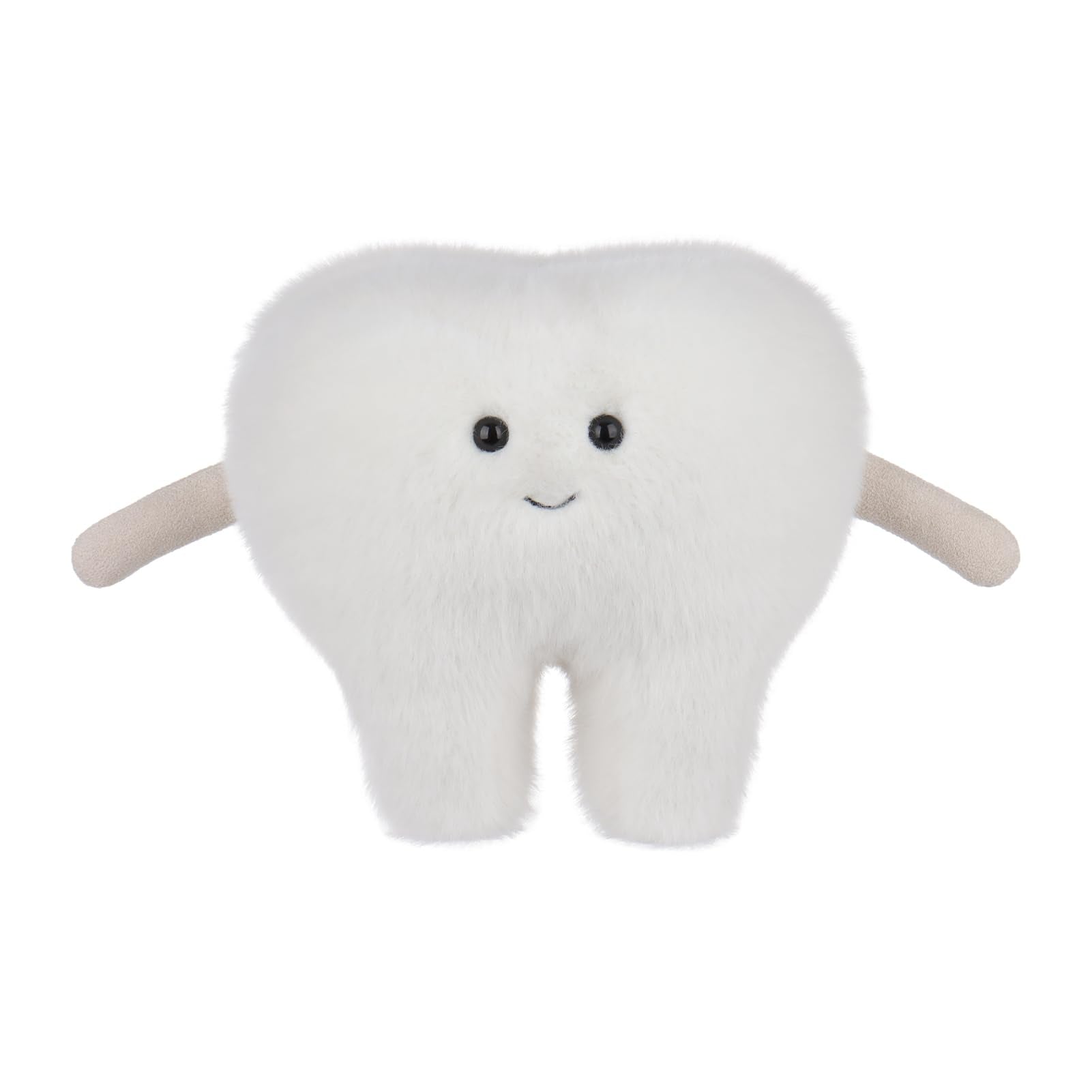 Apricot Lamb Zähne Plüschtiere für Kinder, weiche niedliche Kuscheltier für Baby Mädchen und Jungen, Flauschige Zähne Weiß 15 cm