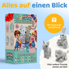 Mumore Montessori Spielzeug ab 3 Jahren Kuscheltier zum Anmalen|Stofftier mit 10 auswaschbaren Filzstiften| Fördert Kreativität & Motorik[Wiederverwendbar & Waschbar] Geschenk Mädchen Junge Teddy