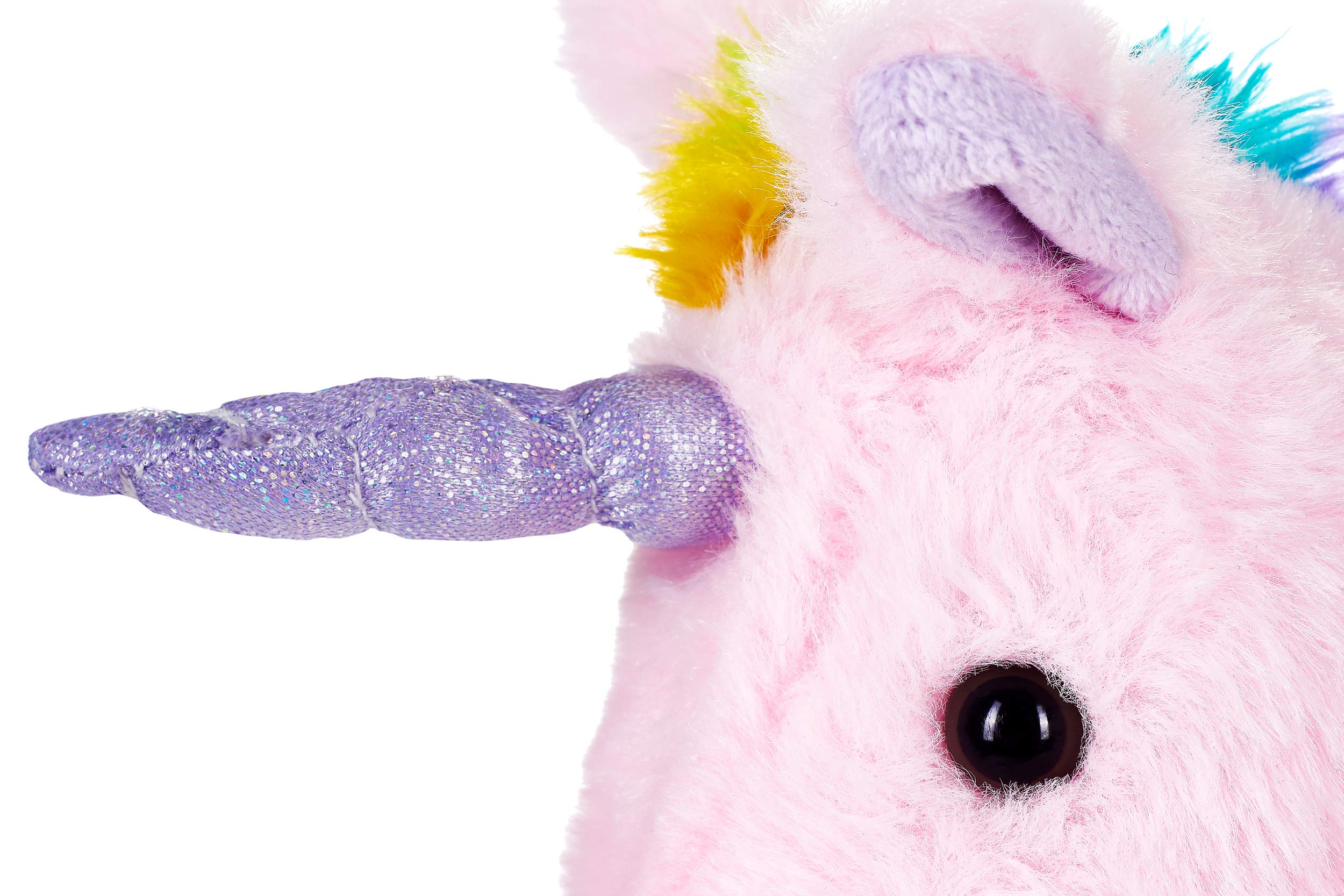 BRUBAKER Plüsch Einhorn 21 cm hoch - Rosa - Stofftier Plüschtier Kuscheltier